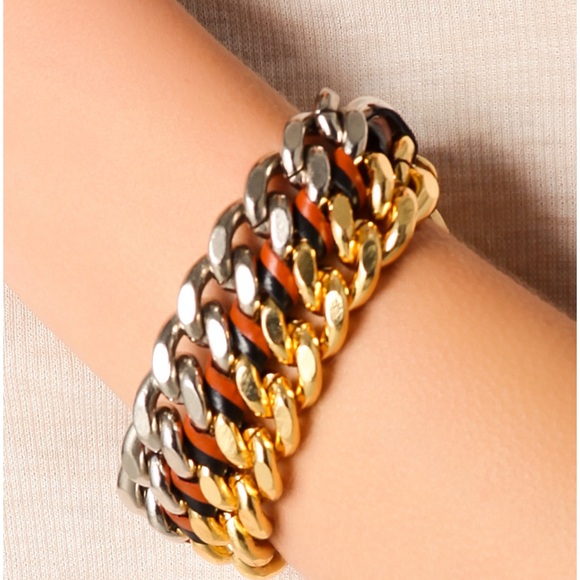 CC SKYE Metal & Leather Toggle Bracelet - Picture 2 of 5